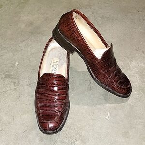 Enzo Angiolini Lafayette9 Cognac Croc Loafer size 6 M